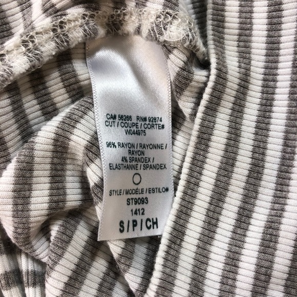 Women Splendid hooded scoop neck striped top, S - Picture 5 of 8